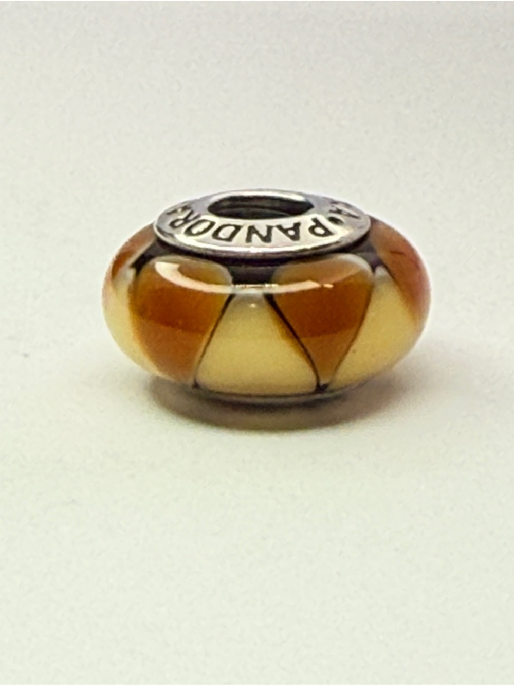 Retired Pandora Captivating Amber Murano Glass Charm 790638